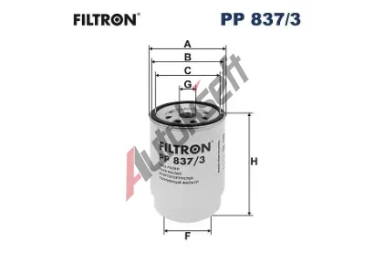 FILTRON Palivov filtr FI PP837/3, PP 837/3