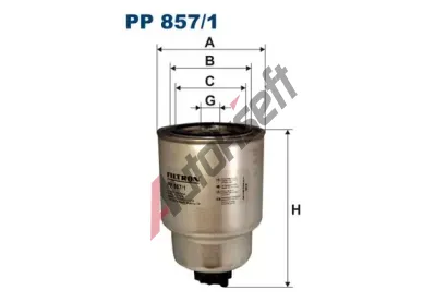 FILTRON Palivov filtr FI PP857/1, PP 857/1
