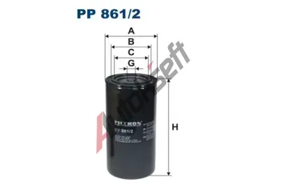 FILTRON Palivov filtr FI PP861/2, PP 861/2