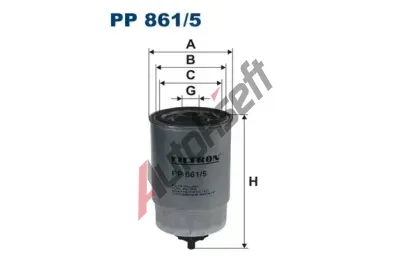 FILTRON Palivov filtr FI PP861/5, PP 861/5