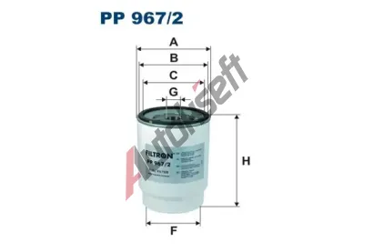 FILTRON Palivov filtr FI PP967/2, PP 967/2