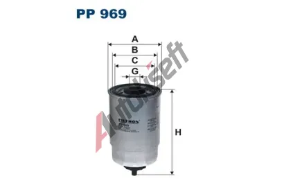 FILTRON Palivov filtr FI PP969, PP 969