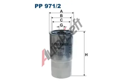 FILTRON Palivov filtr FI PP971/2, PP 971/2