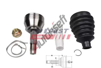 FAST Kloub hnacího hřídele, sada FST FT25072K, FT25072K FAST Kloub hnacího hřídele, sada FST FT25072K, FT25072K