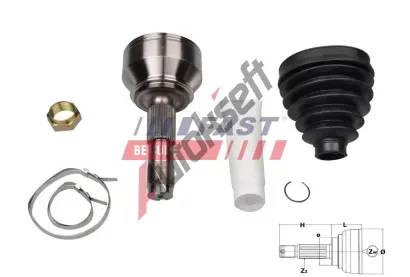 FAST Kloub hnacího hřídele, sada FST FT25079K, FT25079K FAST Kloub hnacího hřídele, sada FST FT25079K, FT25079K