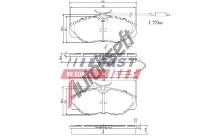 FAST Sada brzdovch destiek FST FT29007, FT29007