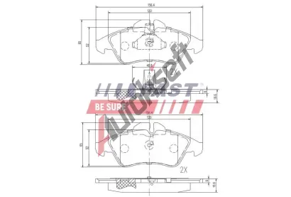 FAST Sada brzdových destiček FST FT29016, FT29016 FAST Sada brzdových destiček FST FT29016, FT29016