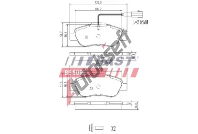 FAST Sada brzdových destiček FST FT29123, FT29123 FAST Sada brzdových destiček FST FT29123, FT29123
