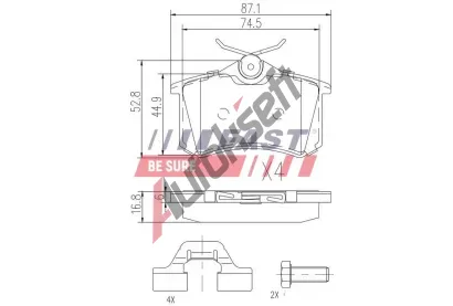 FAST Sada brzdových destiček FST FT29520, FT29520 FAST Sada brzdových destiček FST FT29520, FT29520