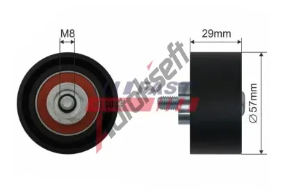 FAST Vratná / vodicí kladka ozubeného řemenu FST FT44017, FT44017 FAST Vratná / vodicí kladka ozubeného řemenu FST FT44017, FT44017