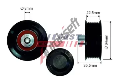 FAST Napínací kladka drážkového klínového řemenu FST FT44593, FT44593 FAST Napínací kladka drážkového klínového řemenu FST FT44593, FT44593