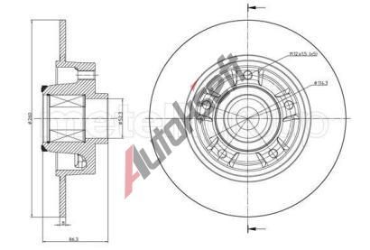 FRI.TECH. Brzdov kotou s loiskem - 260 mm FTC BD1432, BD1432
