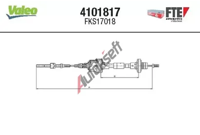FTE Spojkové lanko FTE 4101817, 4101817 FTE Spojkové lanko FTE 4101817, 4101817