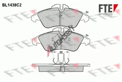 FTE Sada brzdových destiček FTE 9010189, 9010189 FTE Sada brzdových destiček FTE 9010189, 9010189