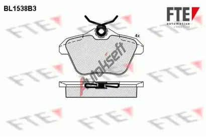 FTE Sada brzdových destiček FTE 9010238, 9010238 FTE Sada brzdových destiček FTE 9010238, 9010238
