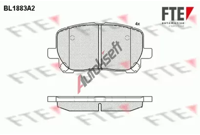 FTE Sada brzdových destiček FTE 9010468, 9010468 FTE Sada brzdových destiček FTE 9010468, 9010468