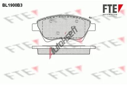 FTE Sada brzdových destiček FTE 9010489, 9010489 FTE Sada brzdových destiček FTE 9010489, 9010489