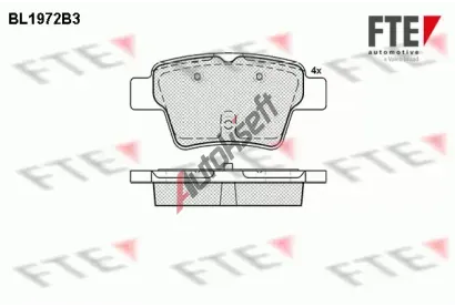 FTE Sada brzdových destiček FTE 9010558, 9010558 FTE Sada brzdových destiček FTE 9010558, 9010558