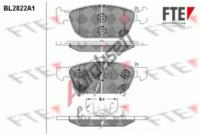 FTE Sada brzdových destiček FTE 9011005, 9011005 FTE Sada brzdových destiček FTE 9011005, 9011005