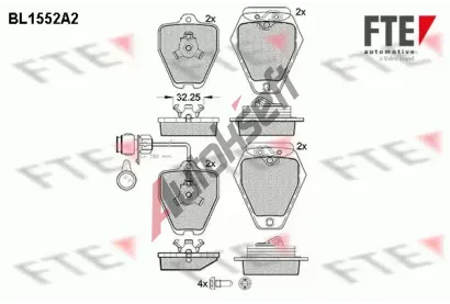 FTE Sada brzdovch destiek FTE BL1552A2, BL1552A2