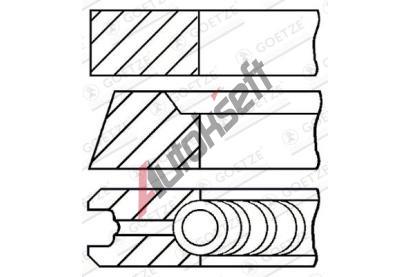 GOETZE ENGINE Sada pístních kroužků GEE 08-111200-00, 08-111200-00 GOETZE ENGINE Sada pístních kroužků GEE 08-111200-00, 08-111200-00