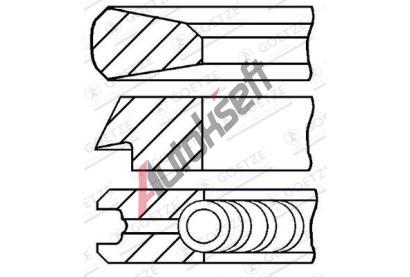 GOETZE ENGINE Sada pístních kroužků GEE 08-119800-00, 08-119800-00 GOETZE ENGINE Sada pístních kroužků GEE 08-119800-00, 08-119800-00