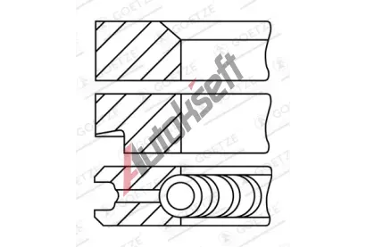 GOETZE ENGINE Sada pístních kroužků GEE 08-176700-10, 08-176700-10  GOETZE ENGINE Sada pístních kroužků GEE 08-176700-10, 08-176700-10