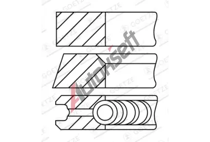 GOETZE ENGINE Sada p�stn�ch krou�k� GEE 08-183300-10, 08-183300-10