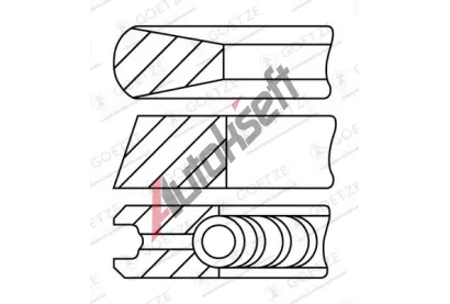 GOETZE ENGINE Sada pístních kroužků GEE 08-320200-30, 08-320200-30  GOETZE ENGINE Sada pístních kroužků GEE 08-320200-30, 08-320200-30