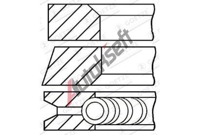 GOETZE ENGINE Sada pístních kroužků GEE 08-336600-00, 08-336600-00 GOETZE ENGINE Sada pístních kroužků GEE 08-336600-00, 08-336600-00