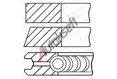 GOETZE ENGINE Sada pístních kroužků GEE 08-425200-00, 08-425200-00 GOETZE ENGINE Sada pístních kroužků GEE 08-425200-00, 08-425200-00