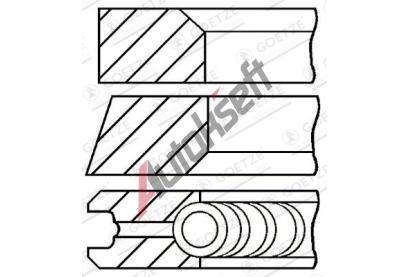 GOETZE ENGINE Sada p�stn�ch krou�k� LKZ-Ring� GEE 08-427500-00, 08-427500-00