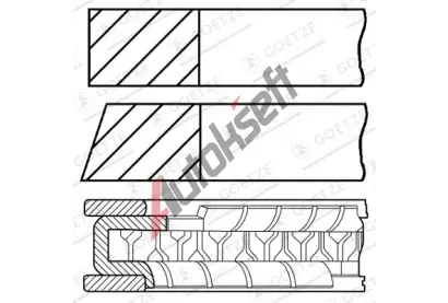 GOETZE ENGINE Sada p�stn�ch krou�k� GEE 08-431200-00, 08-431200-00