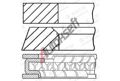 GOETZE ENGINE Sada p�stn�ch krou�k� GEE 08-431400-00, 08-431400-00