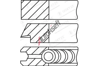 GOETZE ENGINE Sada pístních kroužků Goetze Diamond Coated® LKZ-Ring® GEE 08-432207-10, 08-432207-10 GOETZE ENGINE Sada pístních kroužků Goetze Diamond Coated® LKZ-Ring® GEE 08-432207-10, 08-432207-10