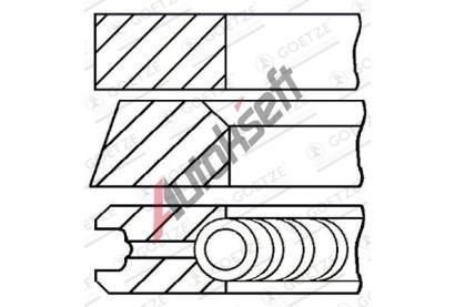 GOETZE ENGINE Sada pstnch krouk Goetze Diamond Coated GEE 08-433400-00, 08-433400-00