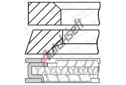GOETZE ENGINE Sada p�stn�ch krou�k� GEE 08-433700-00, 08-433700-00