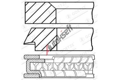 GOETZE ENGINE Sada p�stn�ch krou�k� GEE 08-436000-00, 08-436000-00