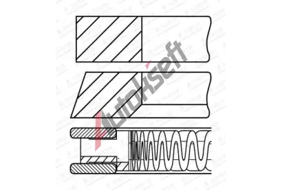GOETZE ENGINE Sada p�stn�ch krou�k� GEE 08-438400-00, 08-438400-00