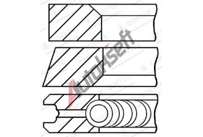 GOETZE ENGINE Sada pístních kroužků LKZ-Ring® GEE 08-439107-00, 08-439107-00 GOETZE ENGINE Sada pístních kroužků LKZ-Ring® GEE 08-439107-00, 08-439107-00