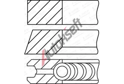 GOETZE ENGINE Sada p�stn�ch krou�k� Goetze Diamond Coated� LKZ-Ring� GEE 08-439107-10, 08-439107-10