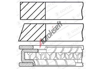 GOETZE ENGINE Sada p�stn�ch krou�k� GEE 08-442700-00, 08-442700-00