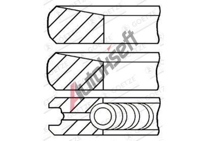 GOETZE ENGINE Sada pístních kroužků GEE 08-443507-00, 08-443507-00 GOETZE ENGINE Sada pístních kroužků GEE 08-443507-00, 08-443507-00