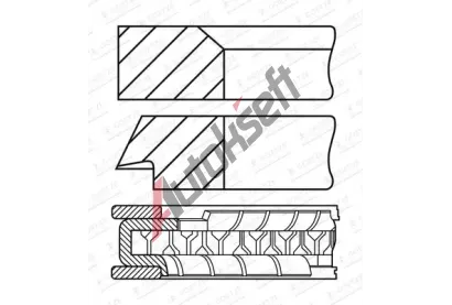 GOETZE ENGINE Sada pístních kroužků GEE 08-446007-00, 08-446007-00 GOETZE ENGINE Sada pístních kroužků GEE 08-446007-00, 08-446007-00