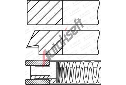 GOETZE ENGINE Sada pístních kroužků GEE 08-448800-00, 08-448800-00 GOETZE ENGINE Sada pístních kroužků GEE 08-448800-00, 08-448800-00
