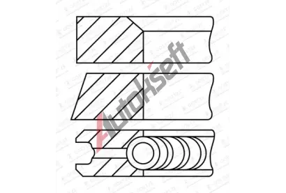 GOETZE ENGINE Sada pístních kroužků Goetze Diamond Coated® LKZ-Ring® GEE 08-450700-00, 08-450700-00 GOETZE ENGINE Sada pístních kroužků Goetze Diamond Coated® LKZ-Ring® GEE 08-450700-00, 08-450700-00