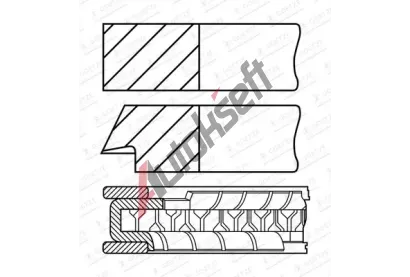 GOETZE ENGINE Sada pístních kroužků GEE 08-452807-10, 08-452807-10 GOETZE ENGINE Sada pístních kroužků GEE 08-452807-10, 08-452807-10