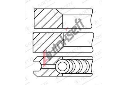 GOETZE ENGINE Sada pístních kroužků GEE 08-454300-00, 08-454300-00 GOETZE ENGINE Sada pístních kroužků GEE 08-454300-00, 08-454300-00