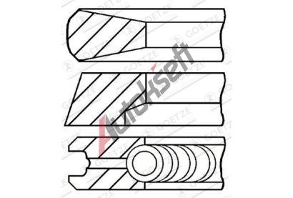 GOETZE ENGINE Sada pístních kroužků GEE 08-520200-00, 08-520200-00 GOETZE ENGINE Sada pístních kroužků GEE 08-520200-00, 08-520200-00