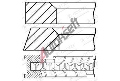 GOETZE ENGINE Sada p�stn�ch krou�k� GEE 08-782700-00, 08-782700-00
